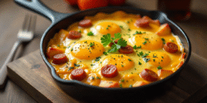 country breakfast casserole with hash browns