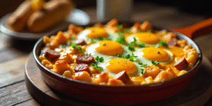 country breakfast casserole with hash browns