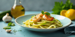 creamy shrimp zucchini pasta